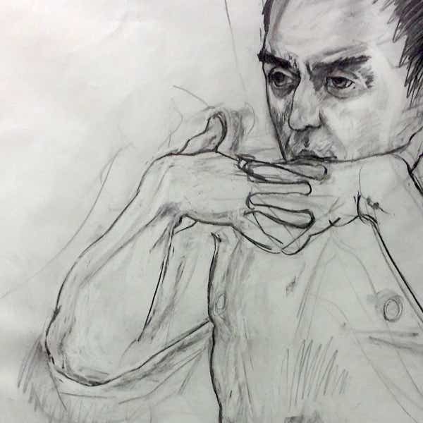 large figurative drawing by jamie frost