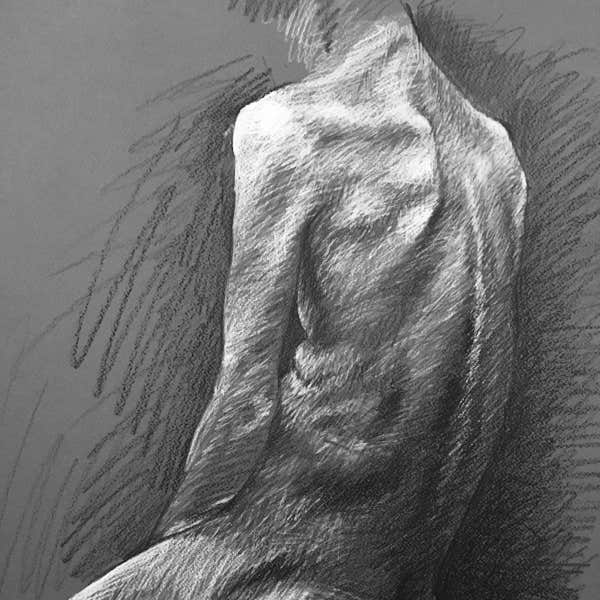 crayon figure drawing by jamie frost