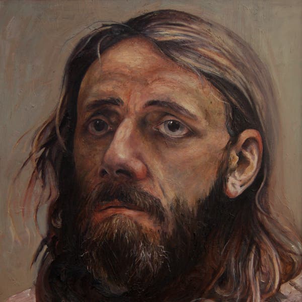self portrait painting in oils by jamie frost