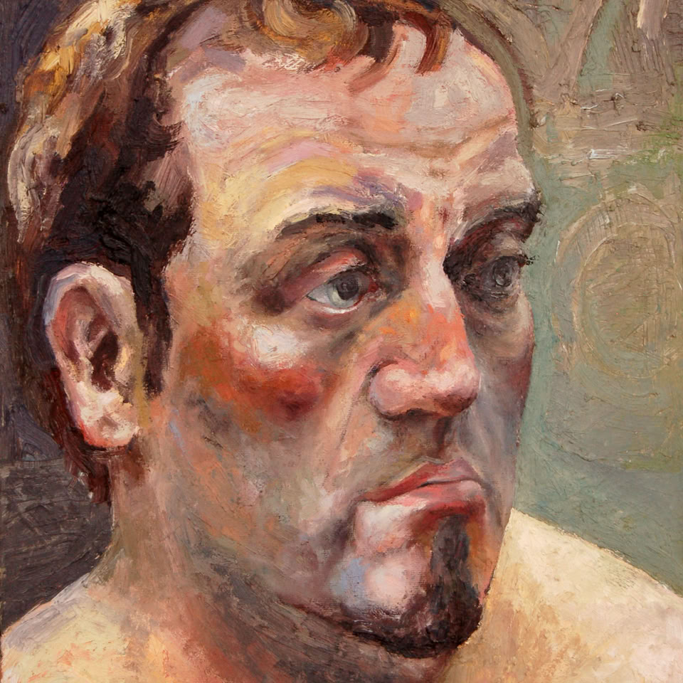 portrait painting in oils by jamie frost