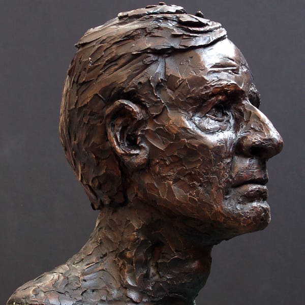 portrait sculpture in bronze by jamie frost