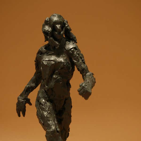 painted ceramic sculpture by Jamie frost